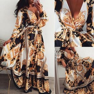 Boho Wrap Maxi Dress