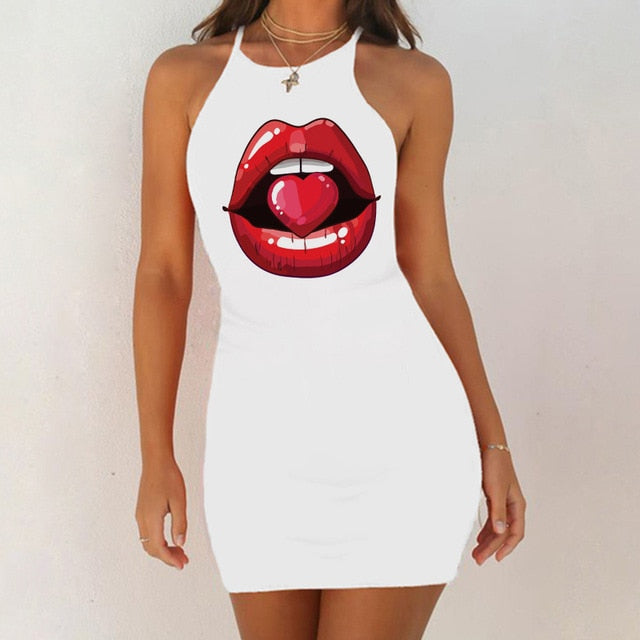 Lip Love Sleeveless Dress