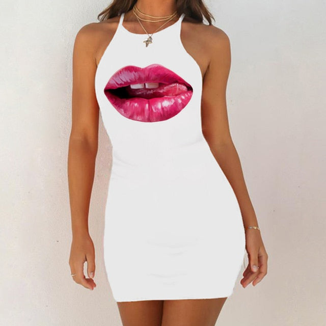 Lip Love Sleeveless Dress