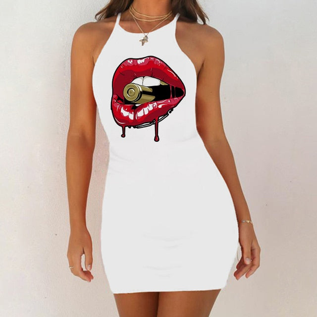 Lip Love Sleeveless Dress