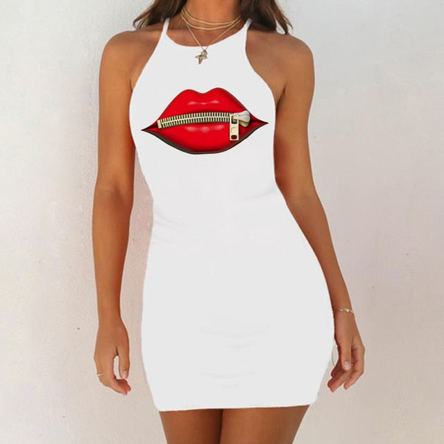 Lip Love Sleeveless Dress