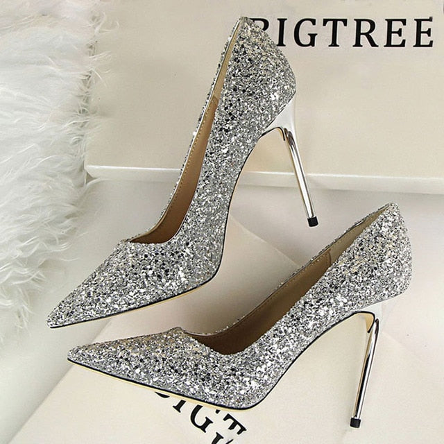 Sequin Stiletto Pumps