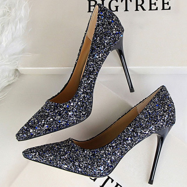 Sequin Stiletto Pumps