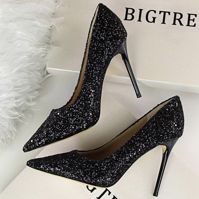 Sequin Stiletto Pumps