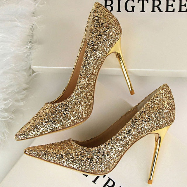 Sequin Stiletto Pumps