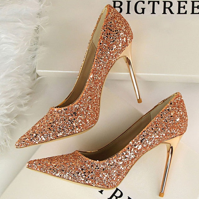 Sequin Stiletto Pumps